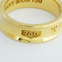 Tiffany Ring Narrow K18YG Yellow Gold Size 11.5 Ladies