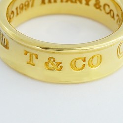 Tiffany Ring Narrow K18YG Yellow Gold Size 11.5 Ladies