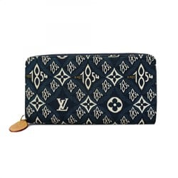 Louis Vuitton Long Wallet Monogram Jacquard Zippy M80212 Blue Men's Women's