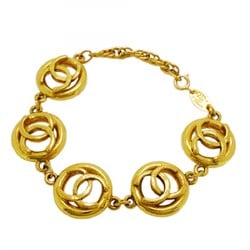 Chanel Bracelet Coco Mark Circle GP Plated Gold Ladies