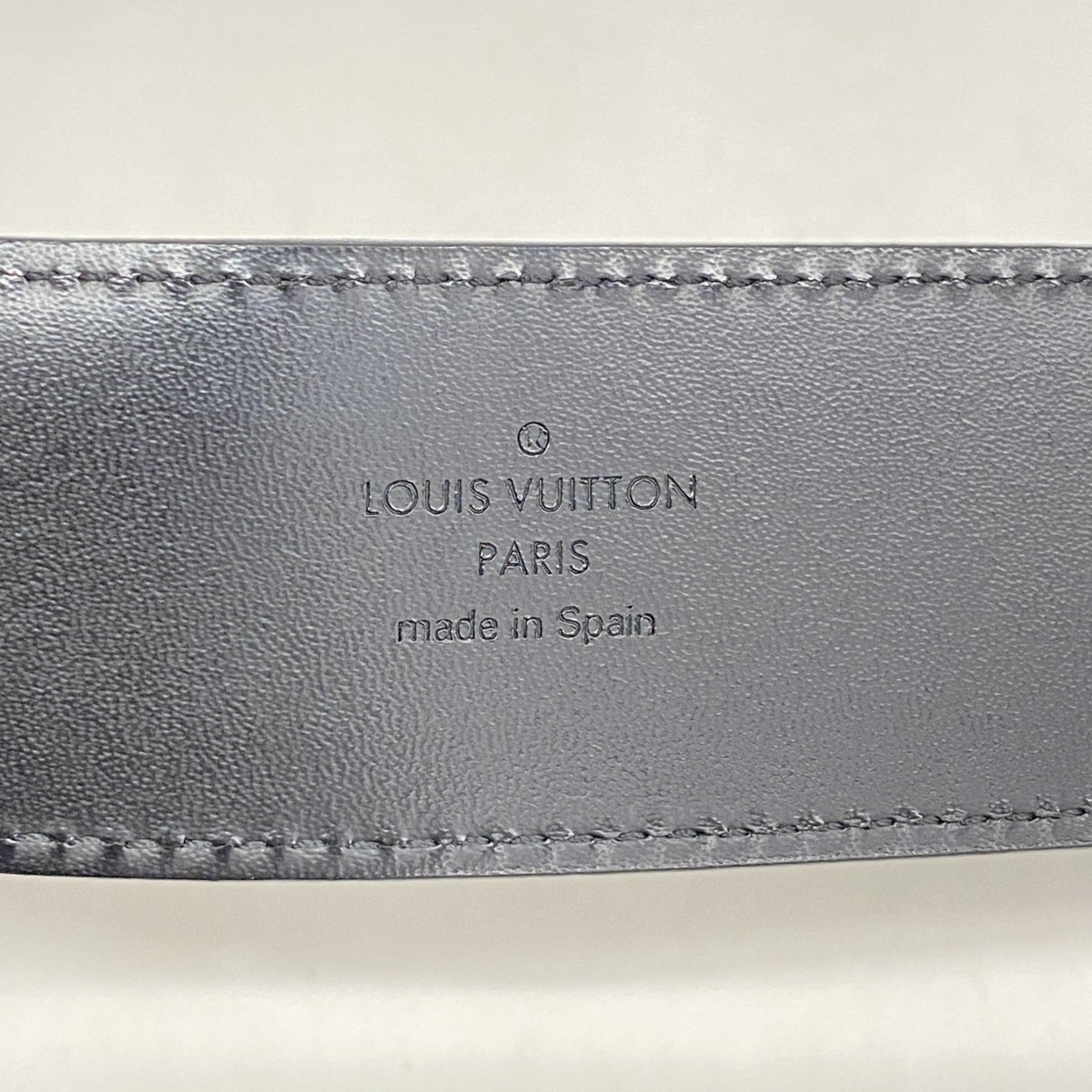 Louis Vuitton Belt Micro Damier Santur LV Initial M6875 Noir Men's