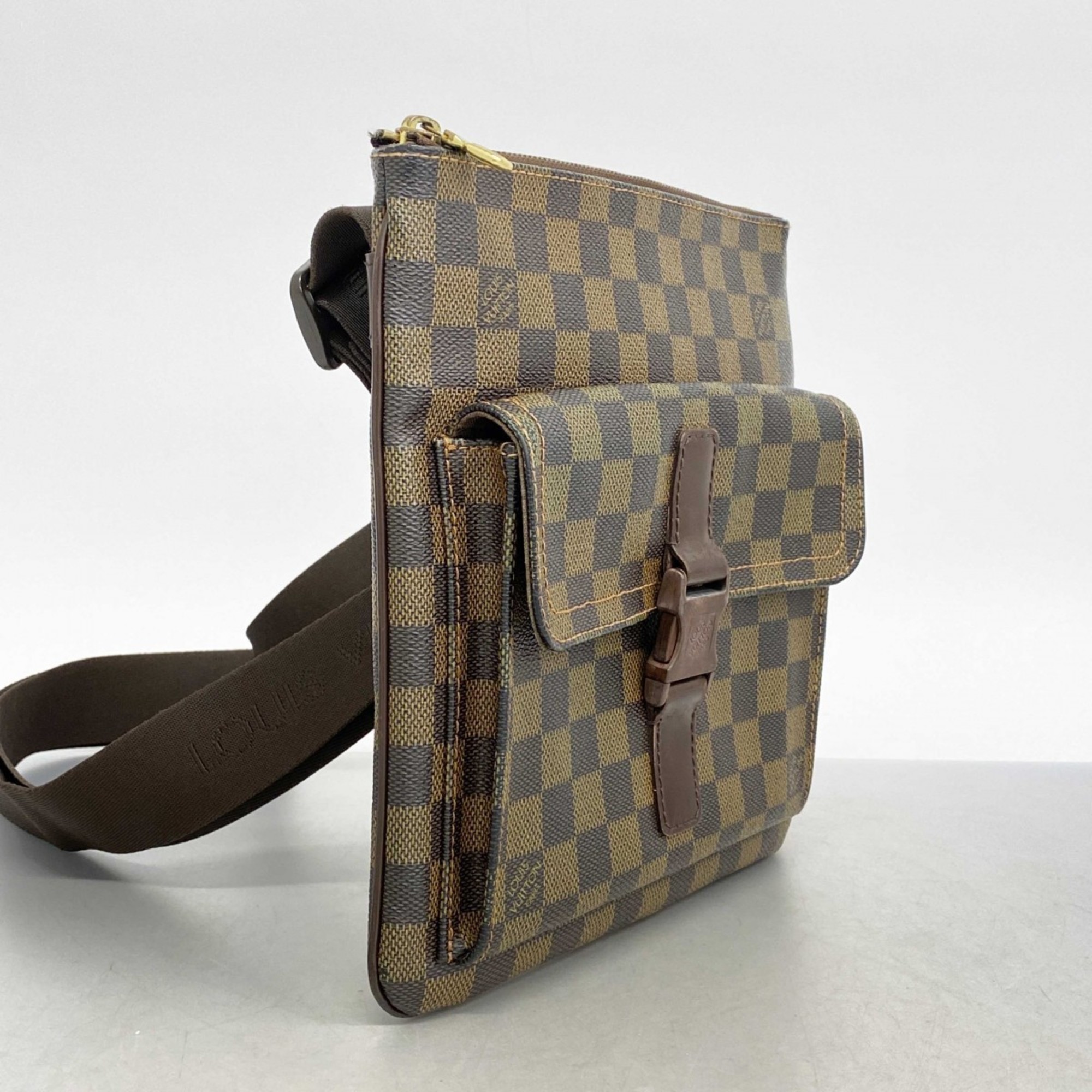 Louis Vuitton Shoulder Bag Damier Pochette Mervil N51127 Ebene Ladies