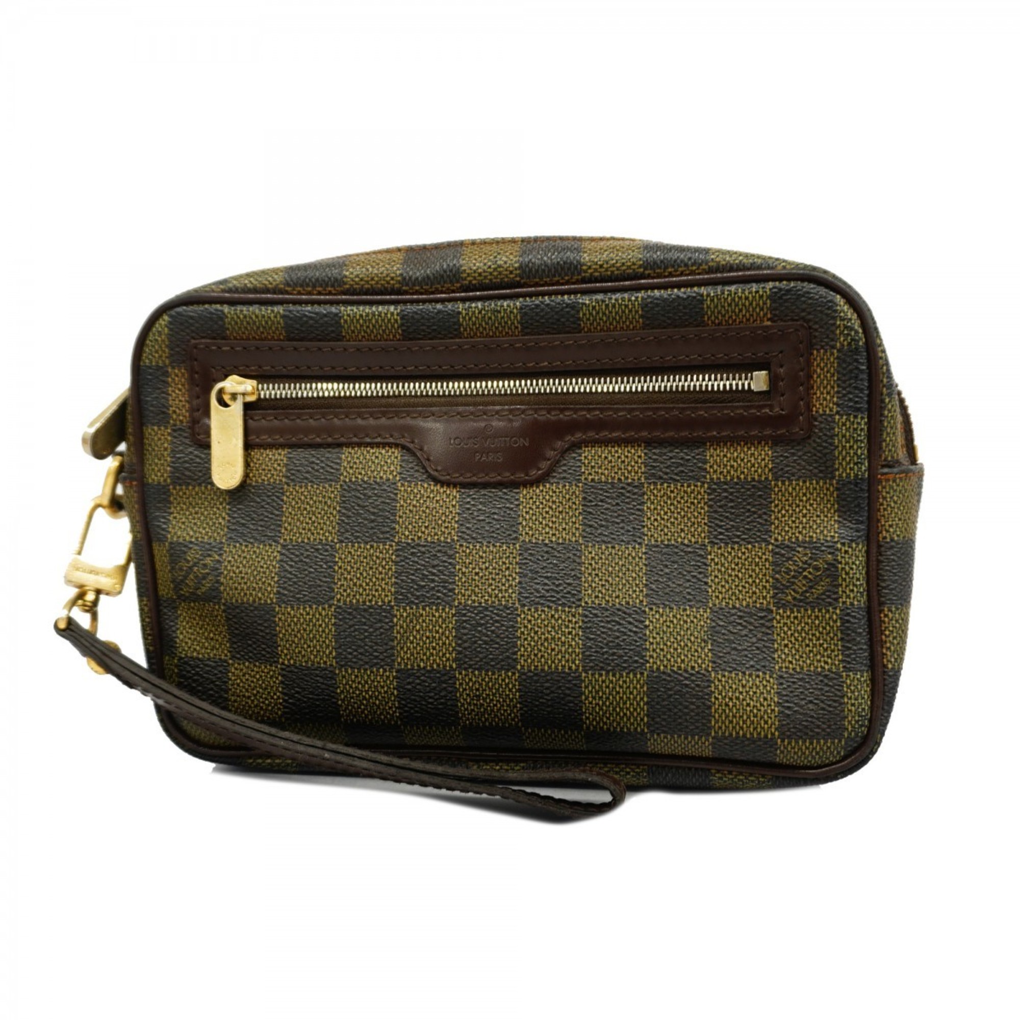 Louis Vuitton Clutch Bag Damier Pochette Biem Macao N61739 Ebene Men's