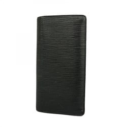 Louis Vuitton Long Wallet Epi Portefeuille Brazza M60622 Noir Men's