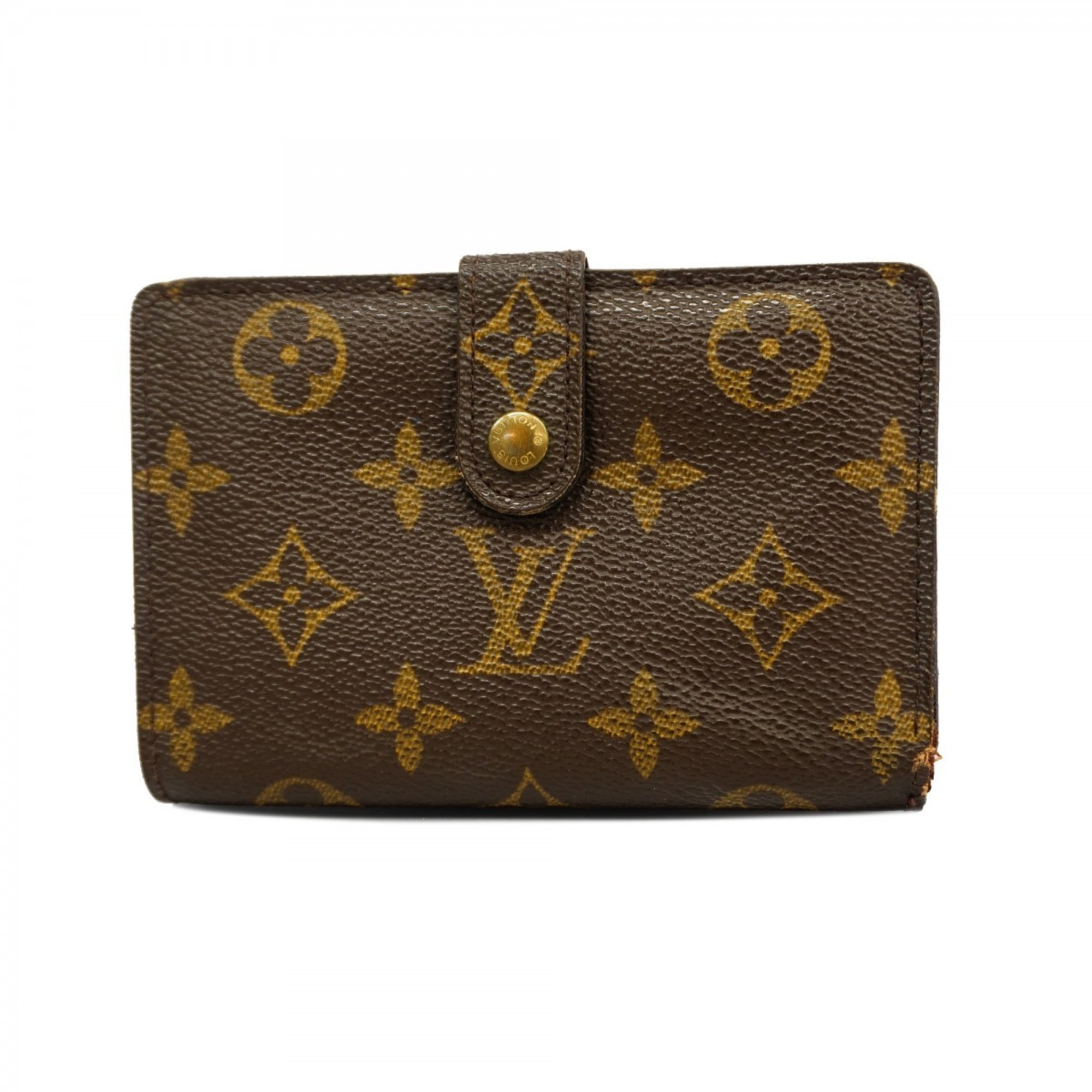 Louis Vuitton Wallet Monogram Porte Monnaie Biennois M61663 Brown Ladies