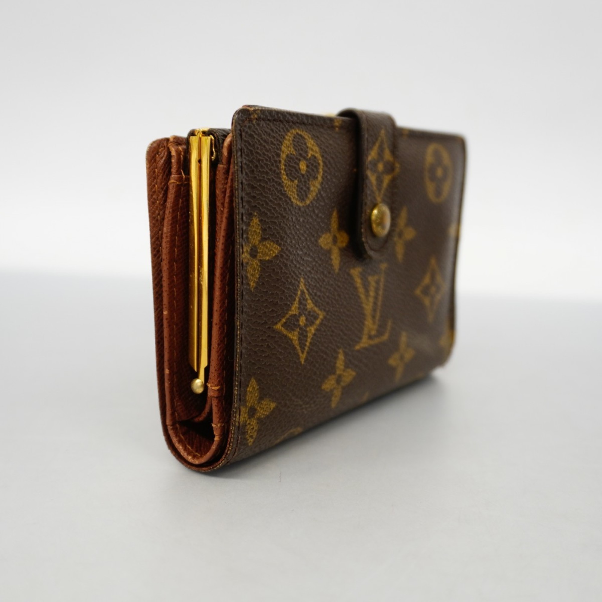 Louis Vuitton Wallet Monogram Porte Monnaie Biennois M61663 Brown Ladies