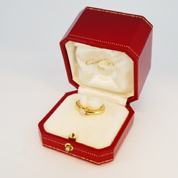 Cartier ring solitaire C deux 1PD diamond K18YG yellow gold size 10.5 ladies