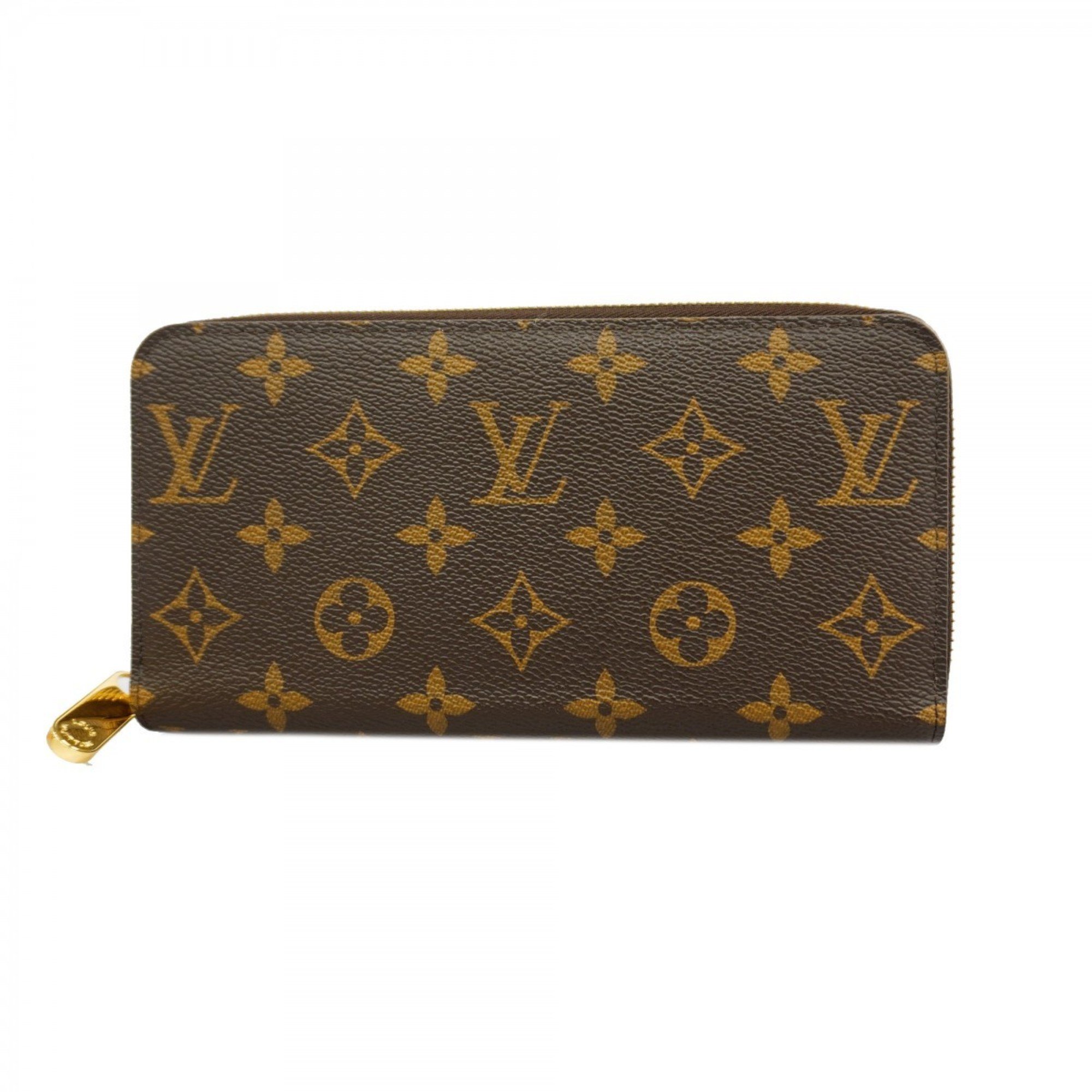 Louis Vuitton Long Wallet Monogram Limited Edition Color Zippy M83218 Brown Matcha Women's