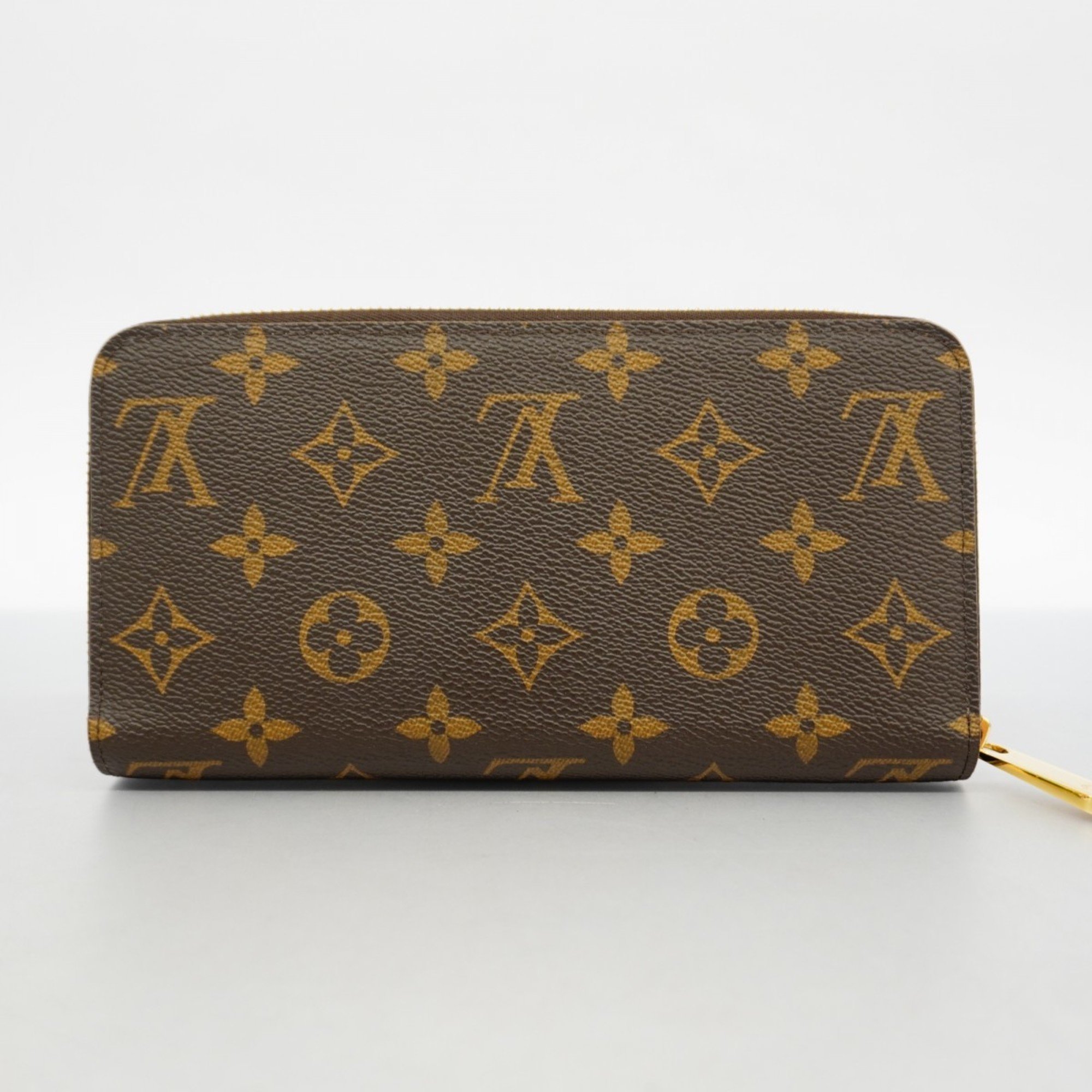 Louis Vuitton Long Wallet Monogram Limited Edition Color Zippy M83218 Brown Matcha Women's