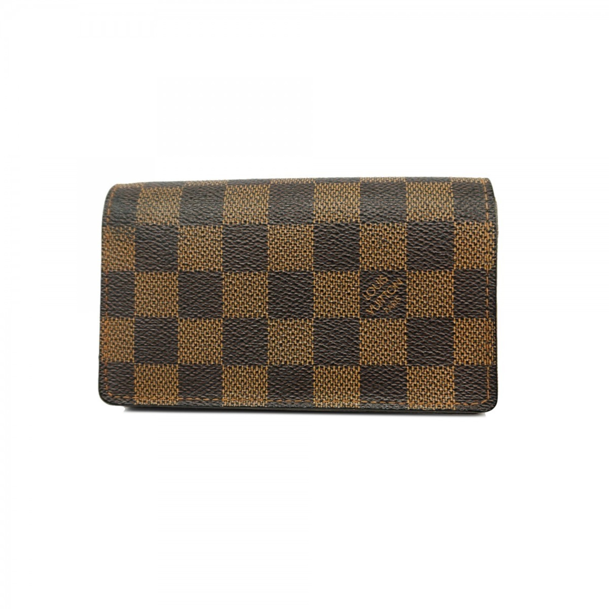 Louis Vuitton Wallet Damier Porte Monnaie Biet Tresor N61730 Ebene Women's