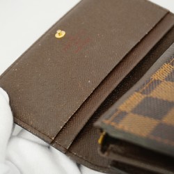 Louis Vuitton Wallet Damier Porte Monnaie Biet Tresor N61730 Ebene Women's