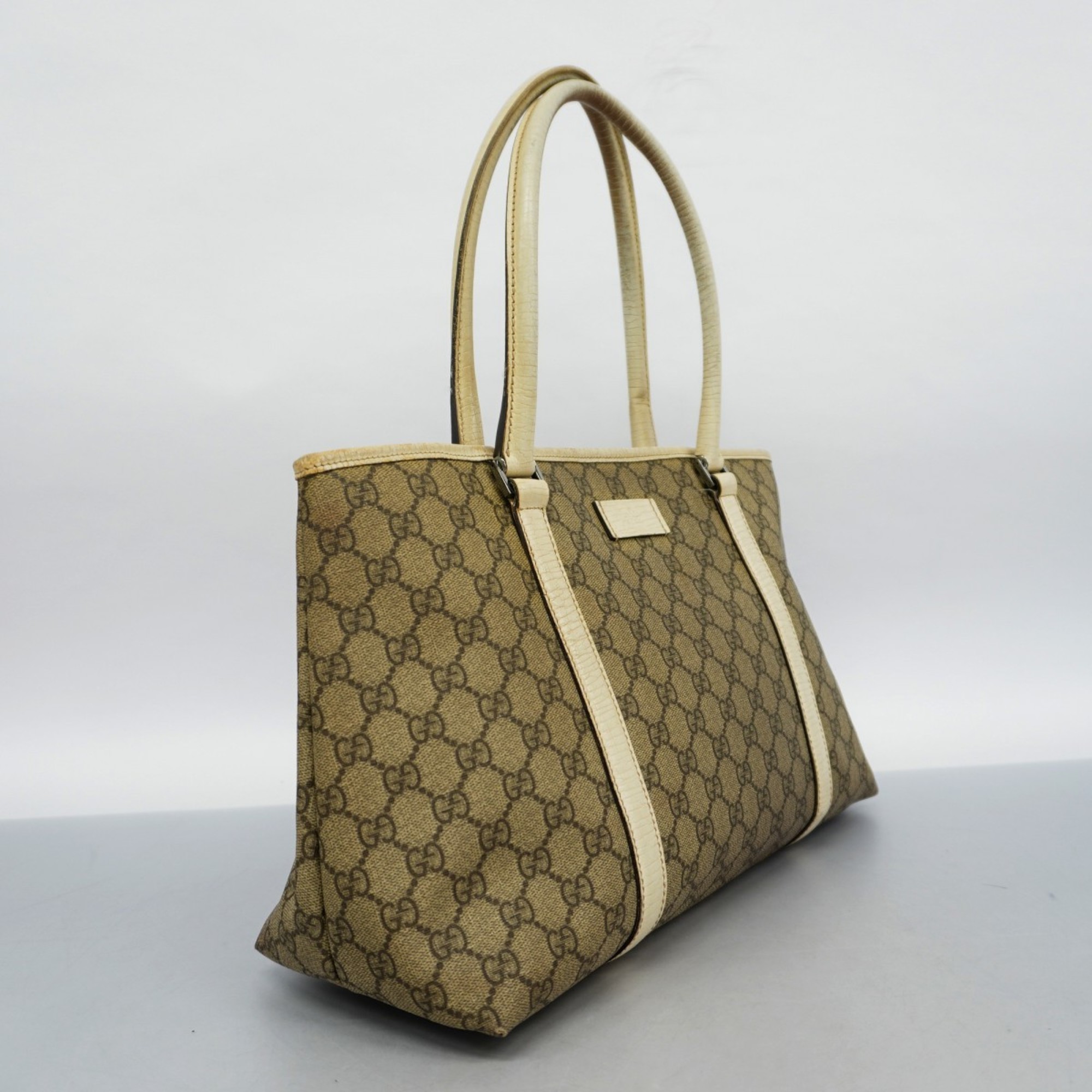 Gucci Tote Bag GG Supreme 114595 Brown Women's