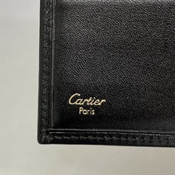 Cartier Pasha Long Wallet Leather Black Men's