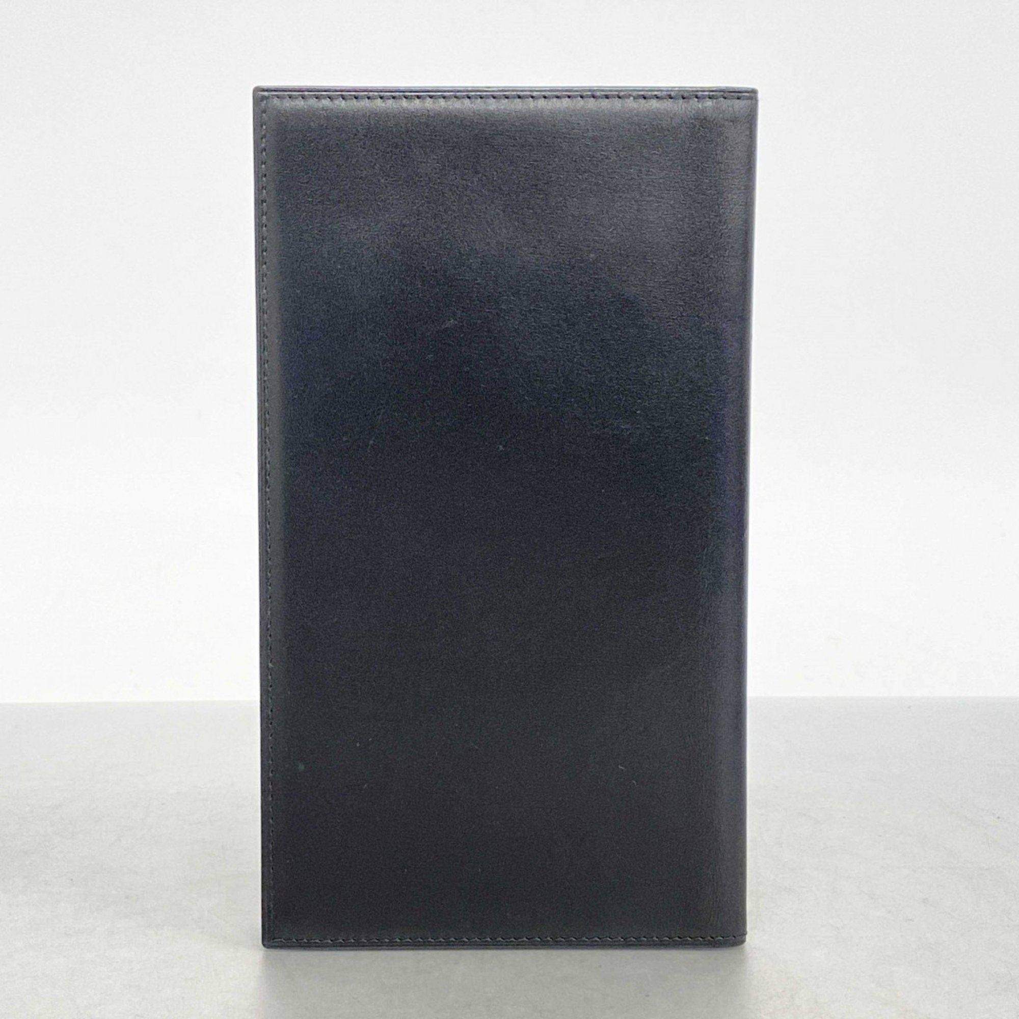 Cartier Pasha Long Wallet Leather Black Men's