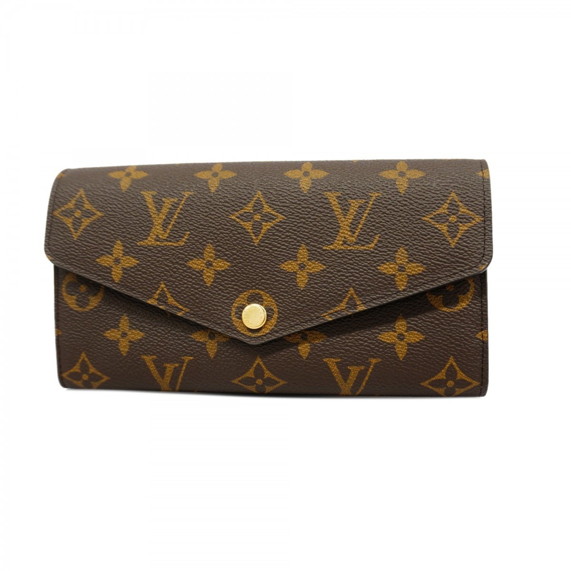 Louis Vuitton Long Wallet Monogram Portefeuille Sarah M60531 Brown Ladies