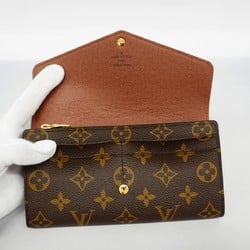 Louis Vuitton Long Wallet Monogram Portefeuille Sarah M60531 Brown Ladies