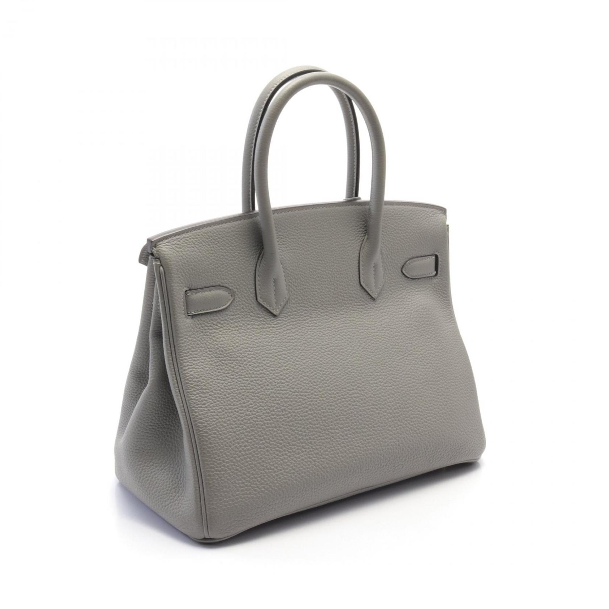 Hermes HERMES Birkin 30 Handbag Bag Togo Women's Grey