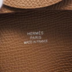 Hermes HERMES Bastia Dore Wallet/Coin Case Wallet Epsom Leather Women's Brown