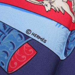 Hermes HERMES Carré 90 ATLANTIDE Scarf Silk Women's Navy Multicolor