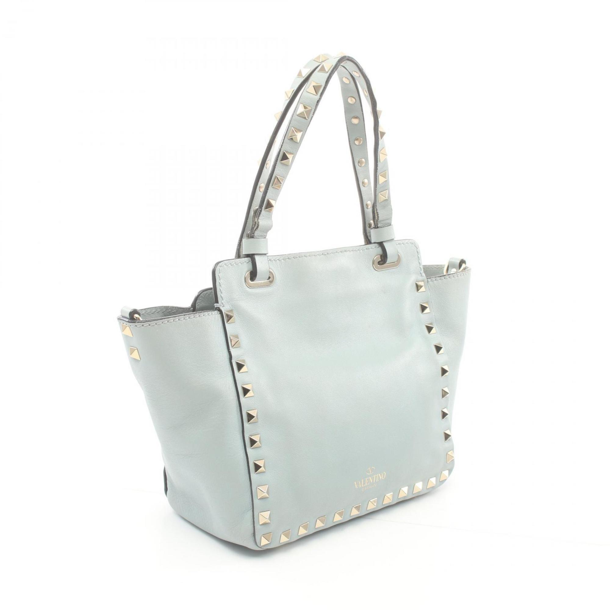 Valentino Rockstud Handbag Bag Leather Women's Blue