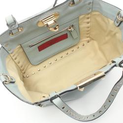 Valentino Rockstud Handbag Bag Leather Women's Blue