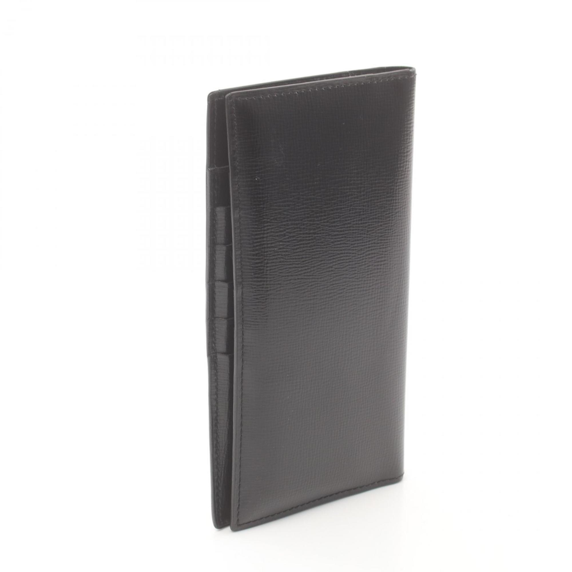 Valextra Bi-fold Long Wallet Leather Men's Black SGNL0021028L99WF99NN