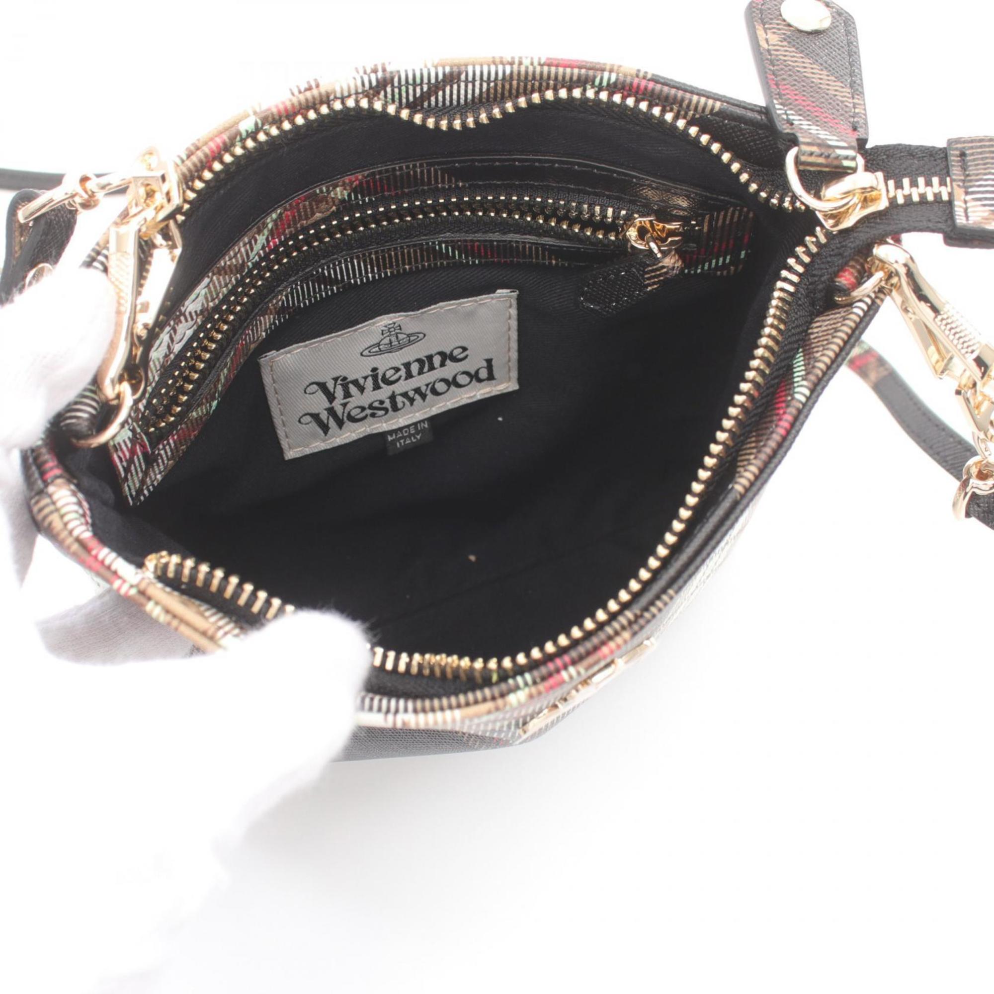 Vivienne Westwood Red Label Square Shoulder Bag, Faux Leather, Women's, Beige, Multicolor, 51160005US001KD101