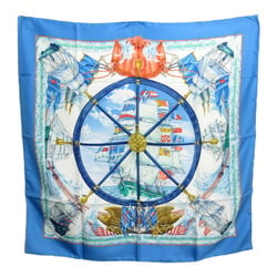 Hermes HERMES Scarf Muffler/Scarf Silk Women's Blue