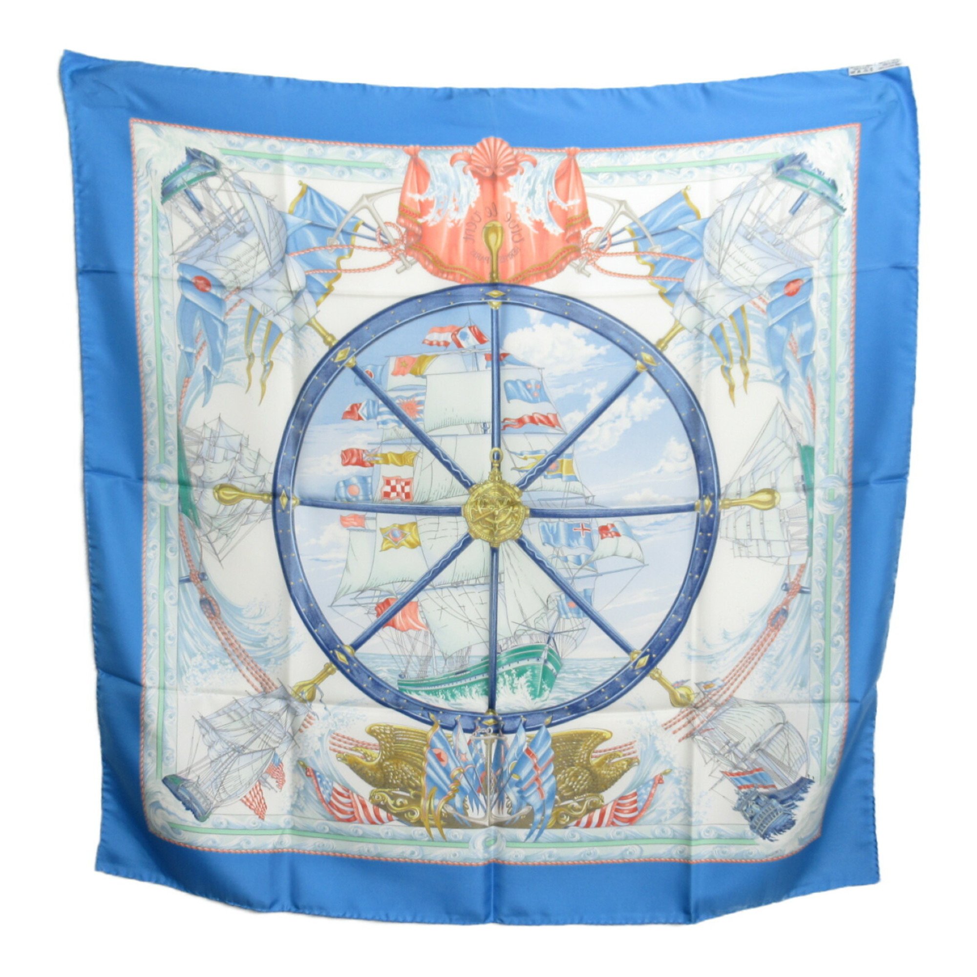 Hermes HERMES Scarf Muffler/Scarf Silk Women's Blue