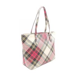 Vivienne Westwood Red Label DERBY Tote Bag, Faux Leather, Women's, Beige, Multicolor, 4205007DS0012O101