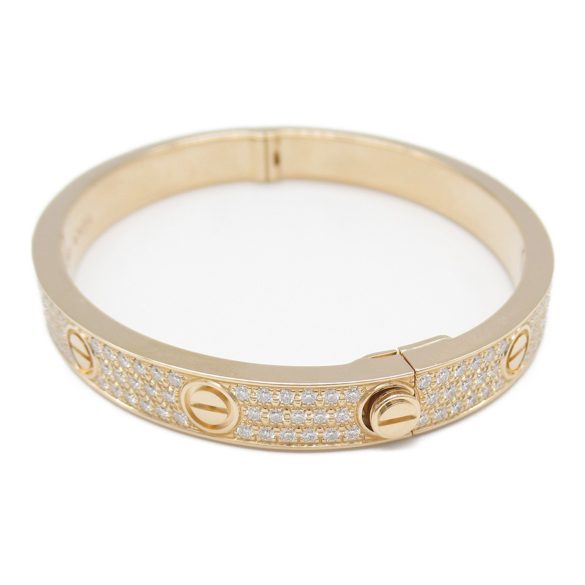 Cartier Love Bracelet Pavé Diamond K18PG (Pink Gold) Ladies Clear N6036917