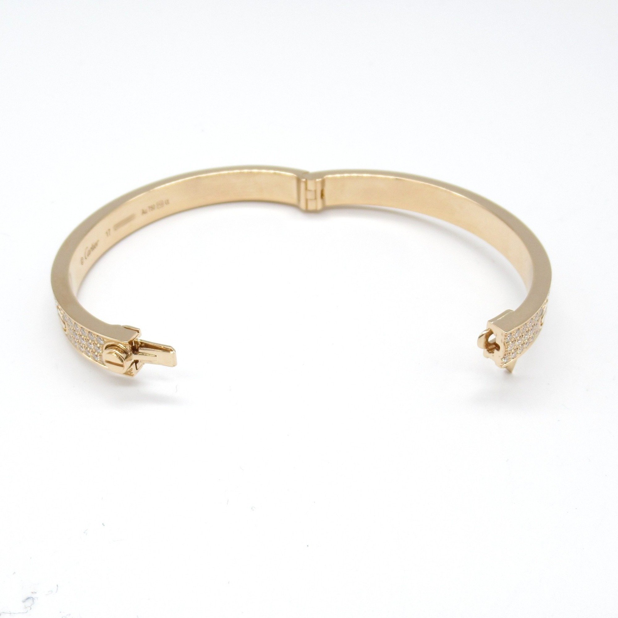 Cartier Love Bracelet Pavé Diamond K18PG (Pink Gold) Ladies Clear N6036917