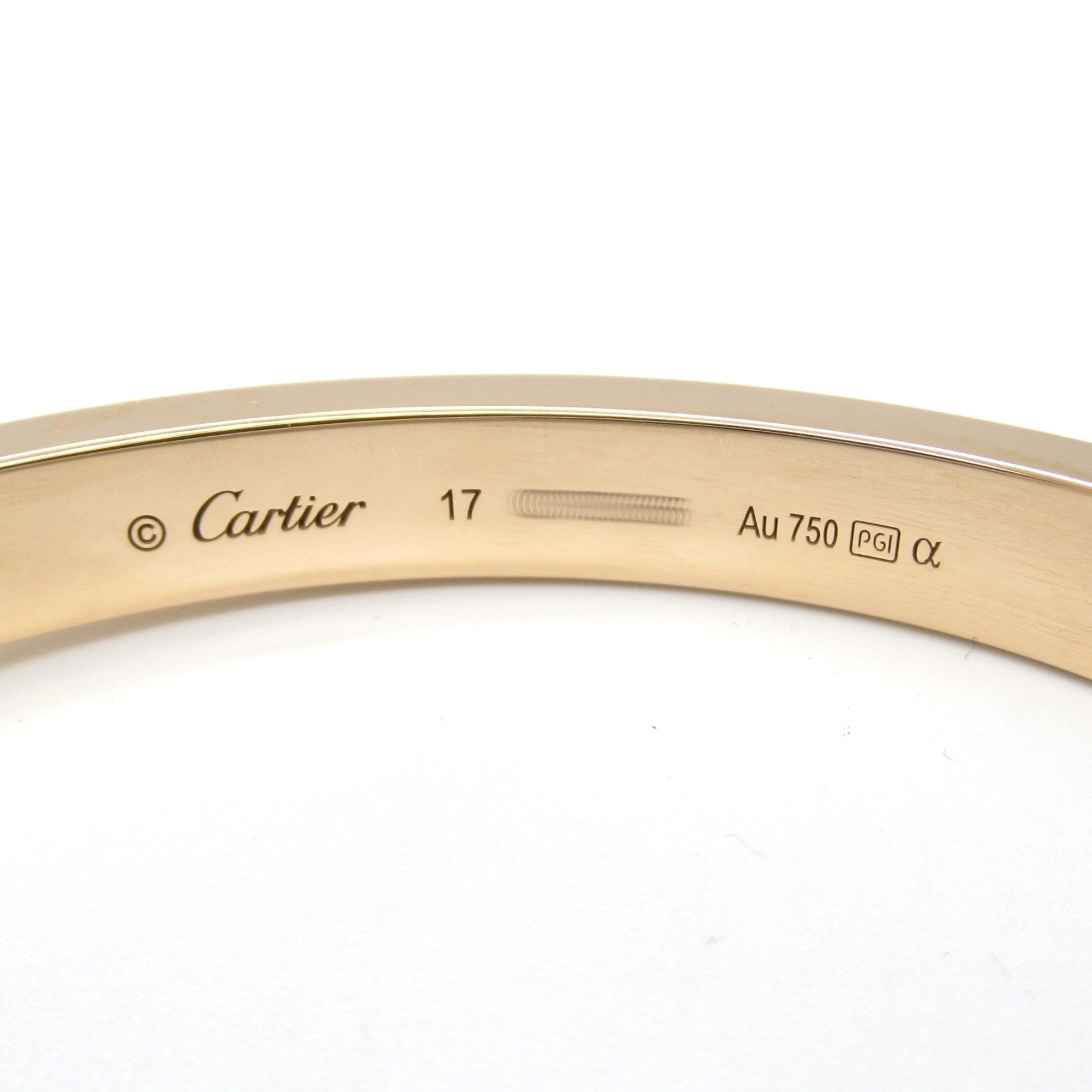 Cartier Love Bracelet Pavé Diamond K18PG (Pink Gold) Ladies Clear N6036917