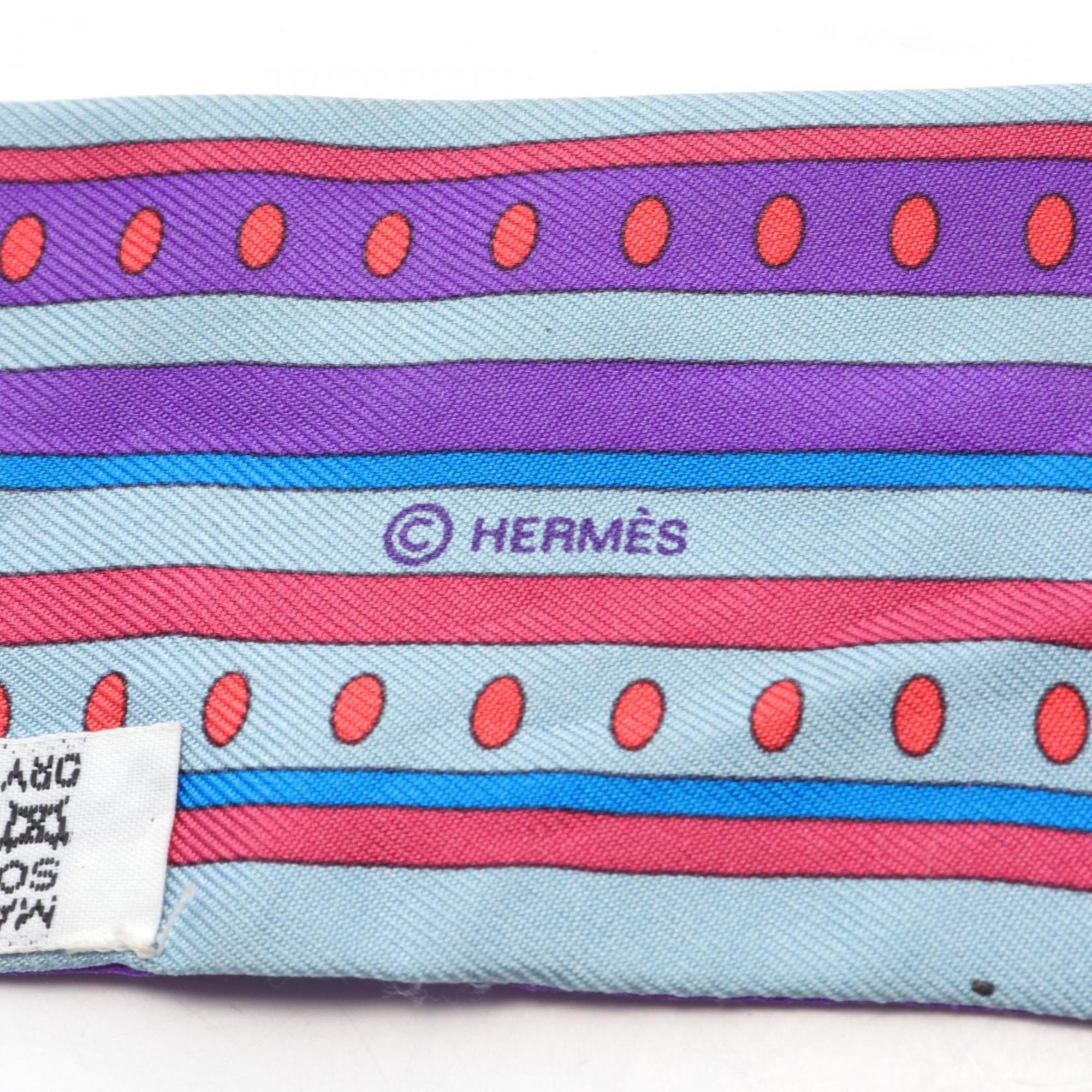 Hermes HERMES Twilly SEQUENCES Scarf Silk Women's Blue Multicolor