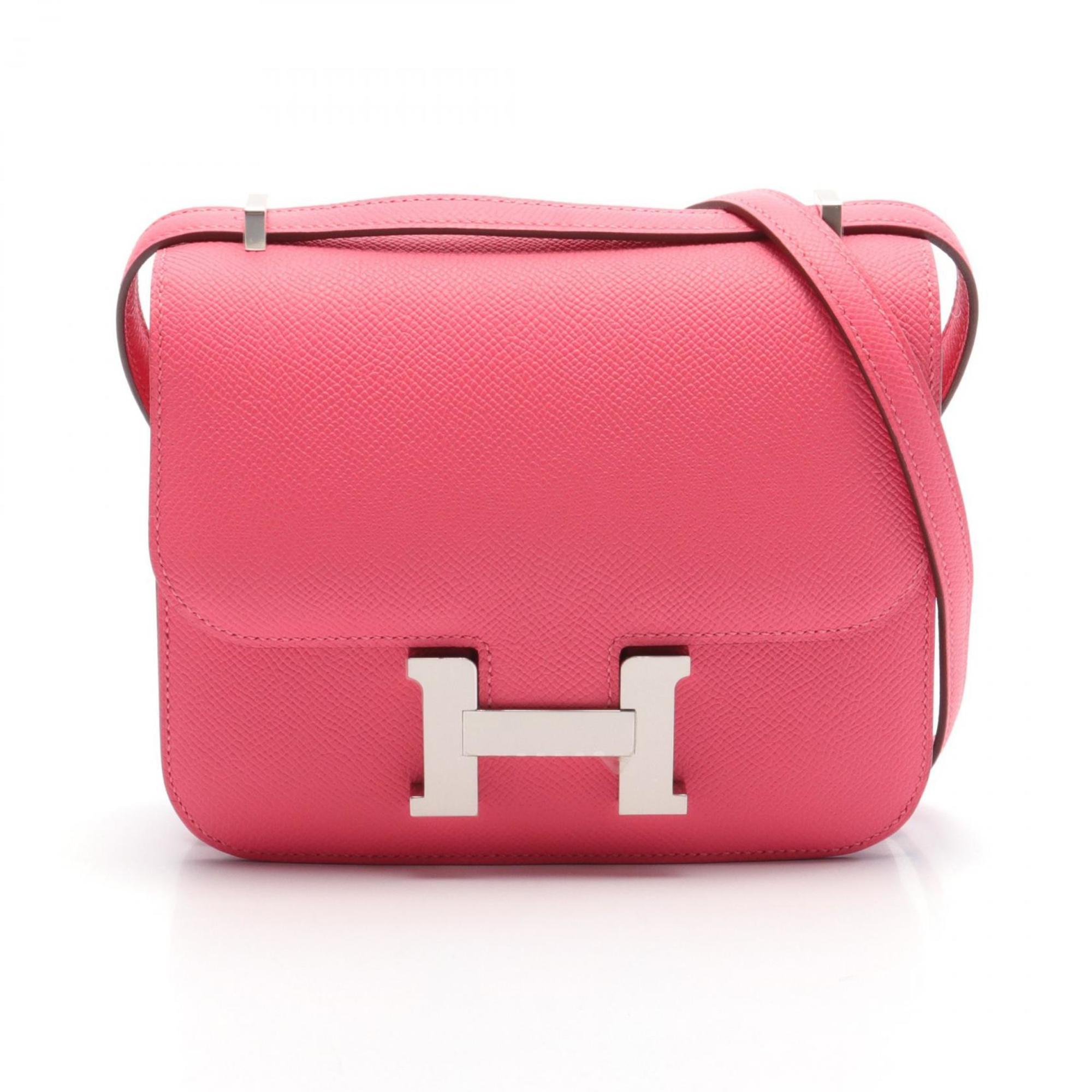 Hermes HERMES Constance 3 Miroir Shoulder Bag Epsom Leather Women's Pink