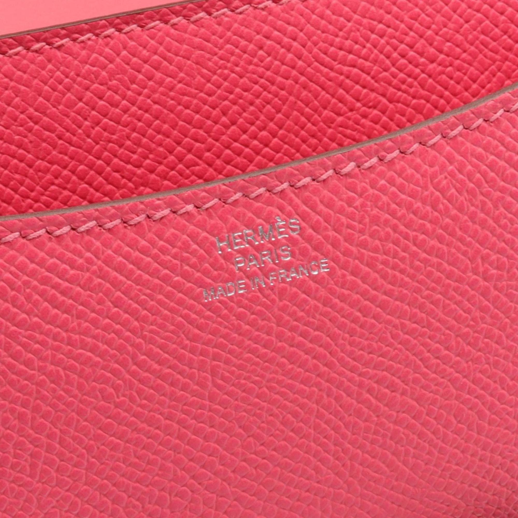 Hermes HERMES Constance 3 Miroir Shoulder Bag Epsom Leather Women's Pink