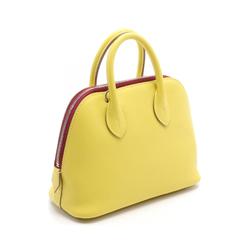 Hermes HERMES Bolide 1923 Bicolor Handbag Bag Evercolor Women's Yellow Bordeaux 084957CK