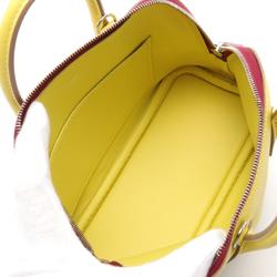 Hermes HERMES Bolide 1923 Bicolor Handbag Bag Evercolor Women's Yellow Bordeaux 084957CK