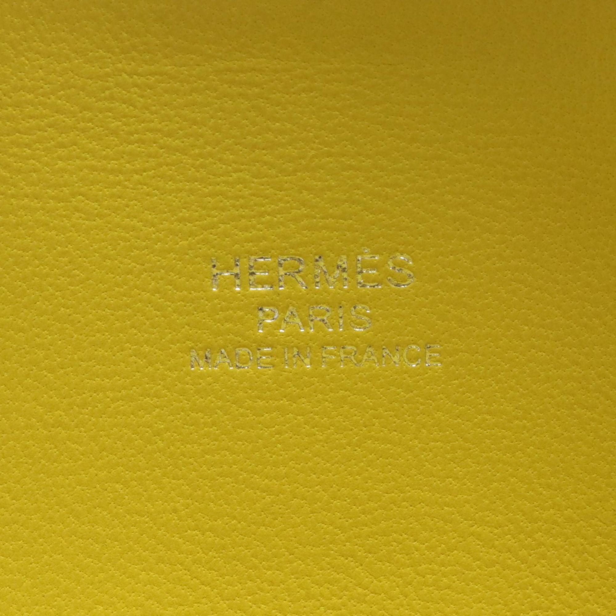 Hermes HERMES Bolide 1923 Bicolor Handbag Bag Evercolor Women's Yellow Bordeaux 084957CK