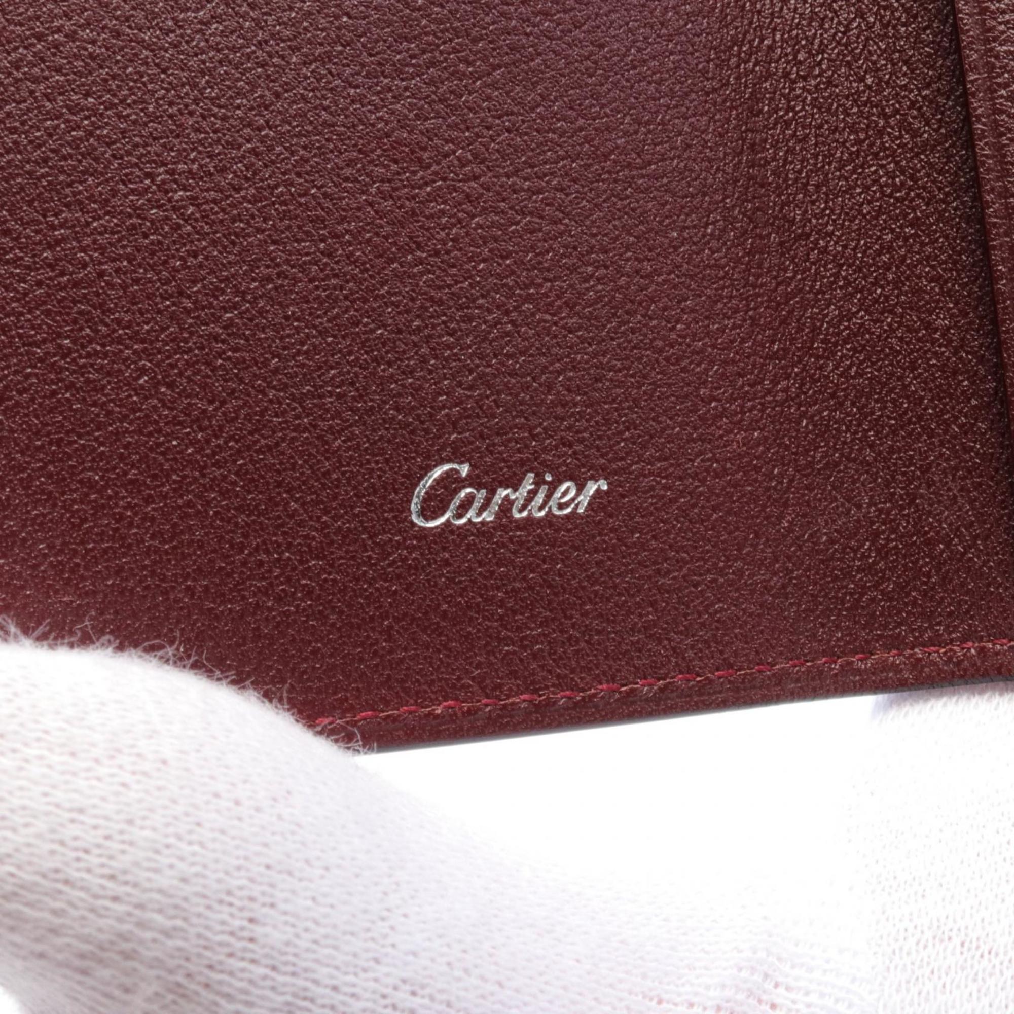 CARTIER Must Line Key Case Leather Men's Women's Black CRL3000775