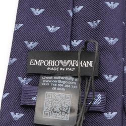 Emporio Armani Necktie Clothing Silk Men's Navy Blue