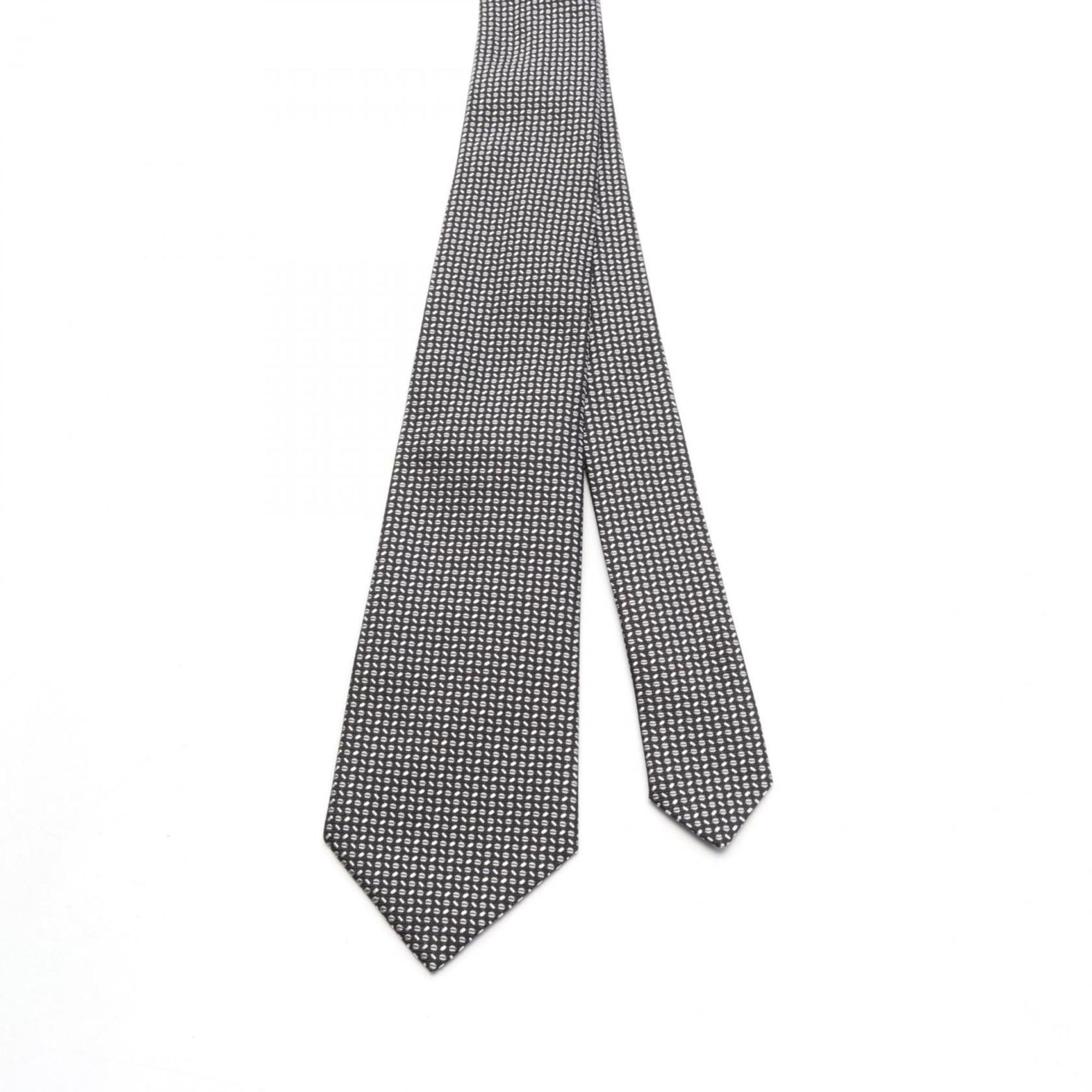 Emporio Armani Necktie Clothing Silk Men's Black Grey