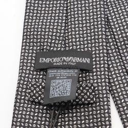 Emporio Armani Necktie Clothing Silk Men's Black Grey