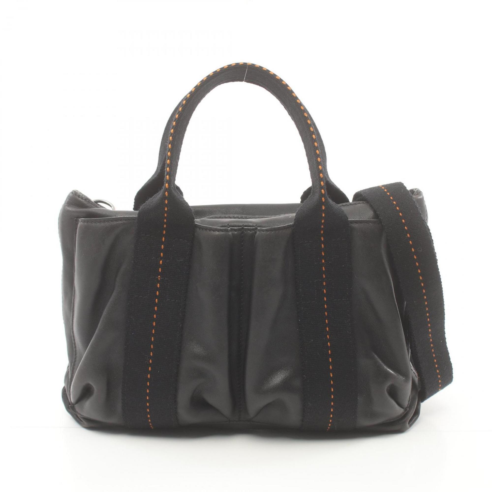 Hermes HERMES Caravan Horizontal PM Handbag Bag Vorderma Women's Black