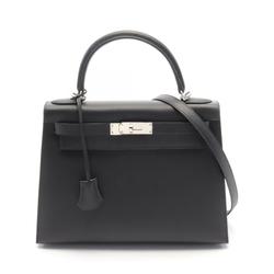 Hermes Kelly 28 Handbag Bag Epsom Leather Women's Black 042319CK