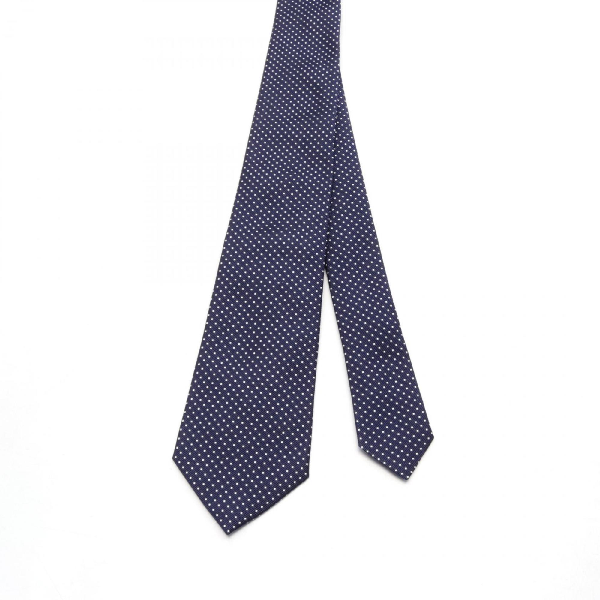 Emporio Armani Necktie Clothing Silk Men's Navy White