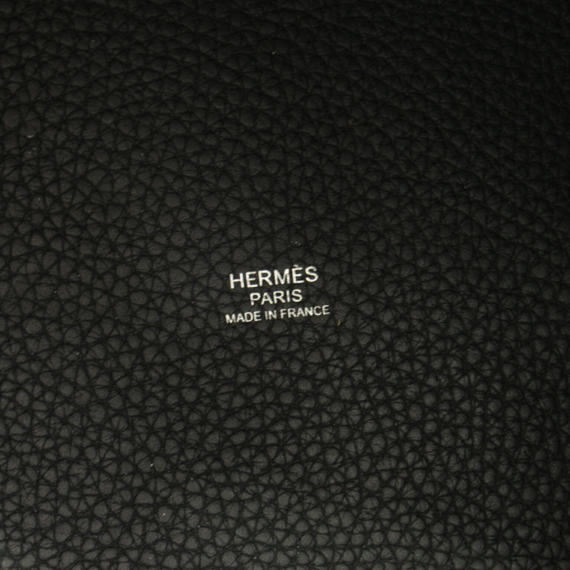 Hermes HERMES Picotin Lock MM Handbag Bag Leather Taurillon Clemence Women's Black