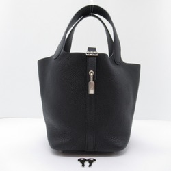 Hermes HERMES Picotin Lock PM Black Handbag Bag Leather Taurillon Clemence Women's