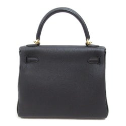 Hermes Kelly 25 Black Handbag Inner Stitching Bag Leather Togo Women's 044624CC