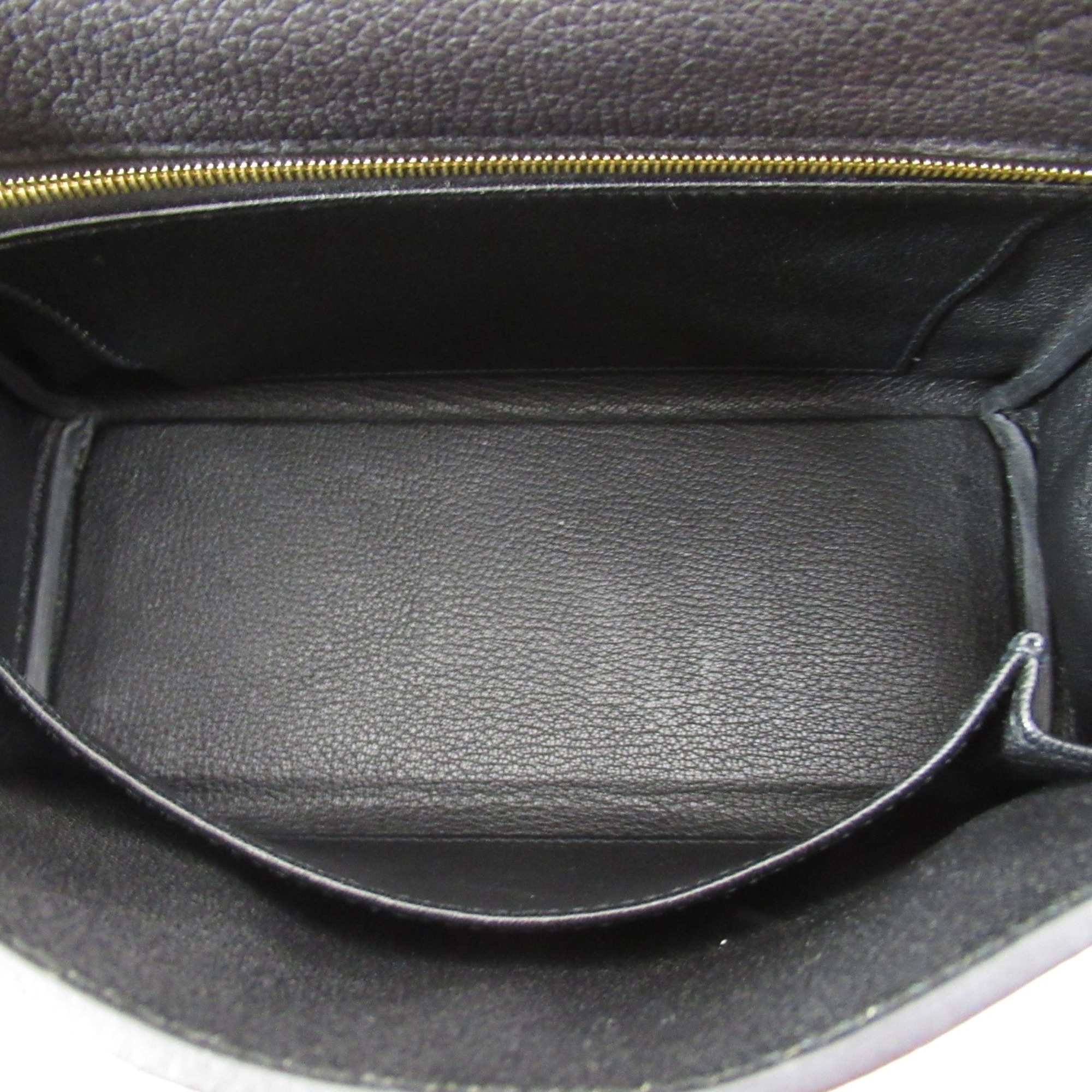 Hermes Kelly 25 Black Handbag Inner Stitching Bag Leather Togo Women's 044624CC